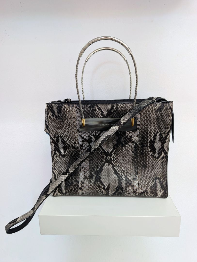 Balenciaga Phython Cable Shopper Bag