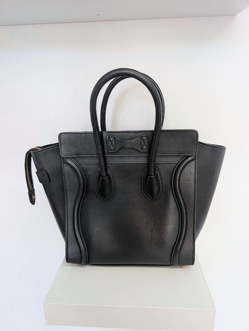 Celine Black Luggage Tote Bag