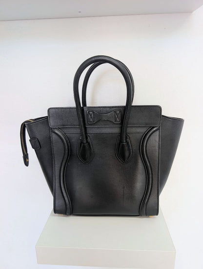 Celine Black Luggage Tote Bag