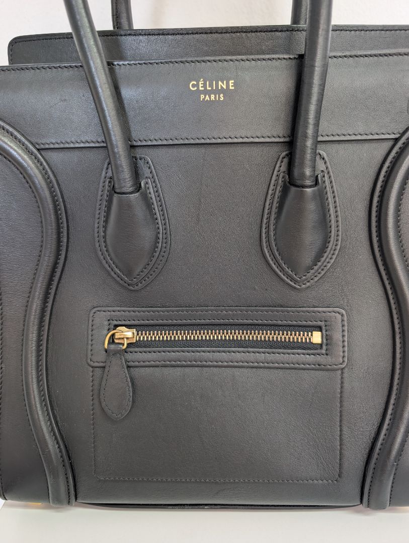 Celine Black Luggage Tote Bag