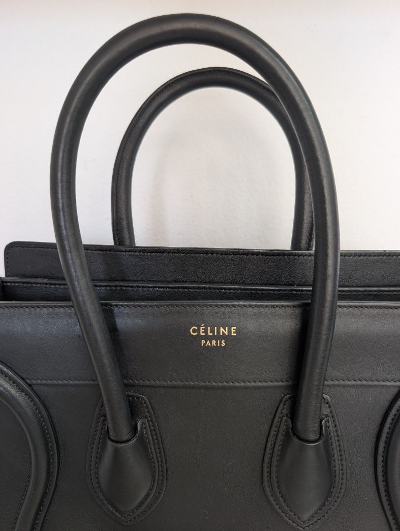 Celine Black Luggage Tote Bag