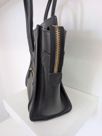 Celine Black Luggage Tote Bag