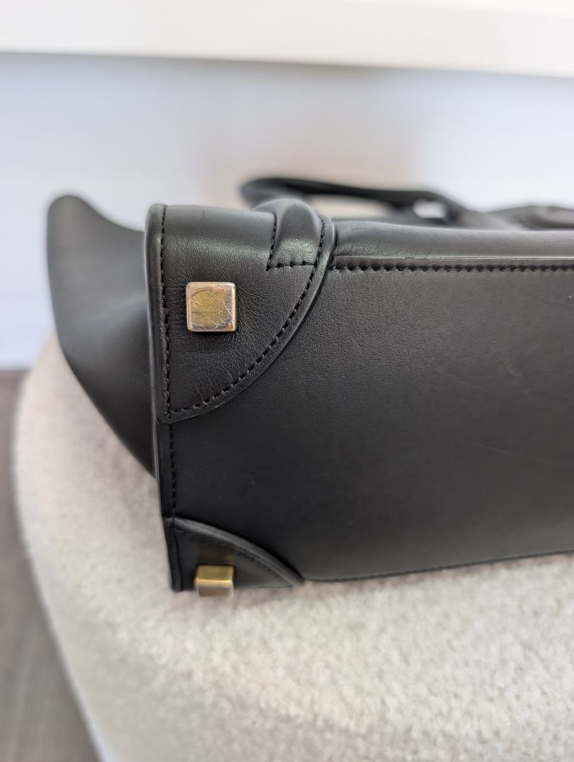 Celine Black Luggage Tote Bag