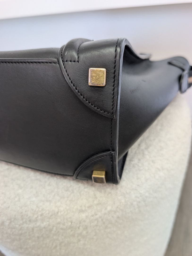 Celine Black Luggage Tote Bag