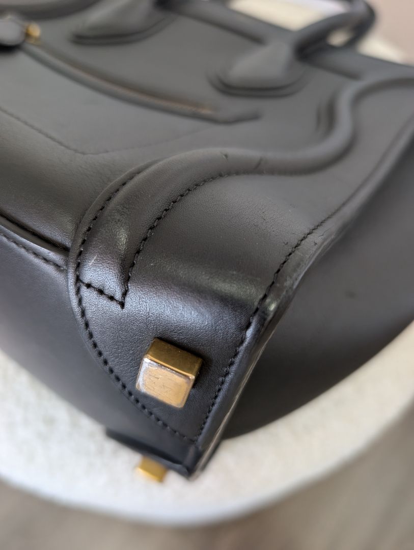 Celine Black Luggage Tote Bag