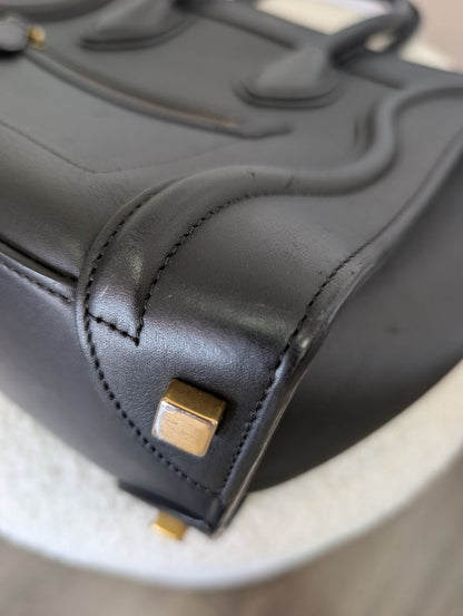 Celine Black Luggage Tote Bag