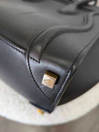 Celine Black Luggage Tote Bag
