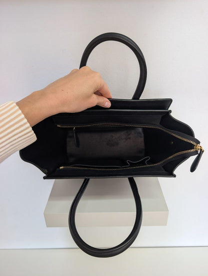 Celine Black Luggage Tote Bag