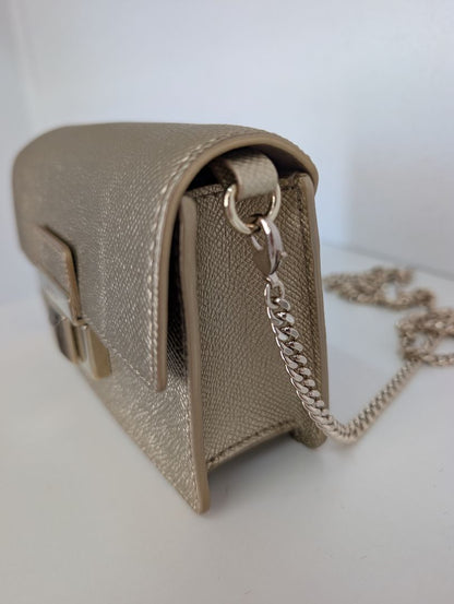 Furla Gold Venere Crossbody and Clutch Bag