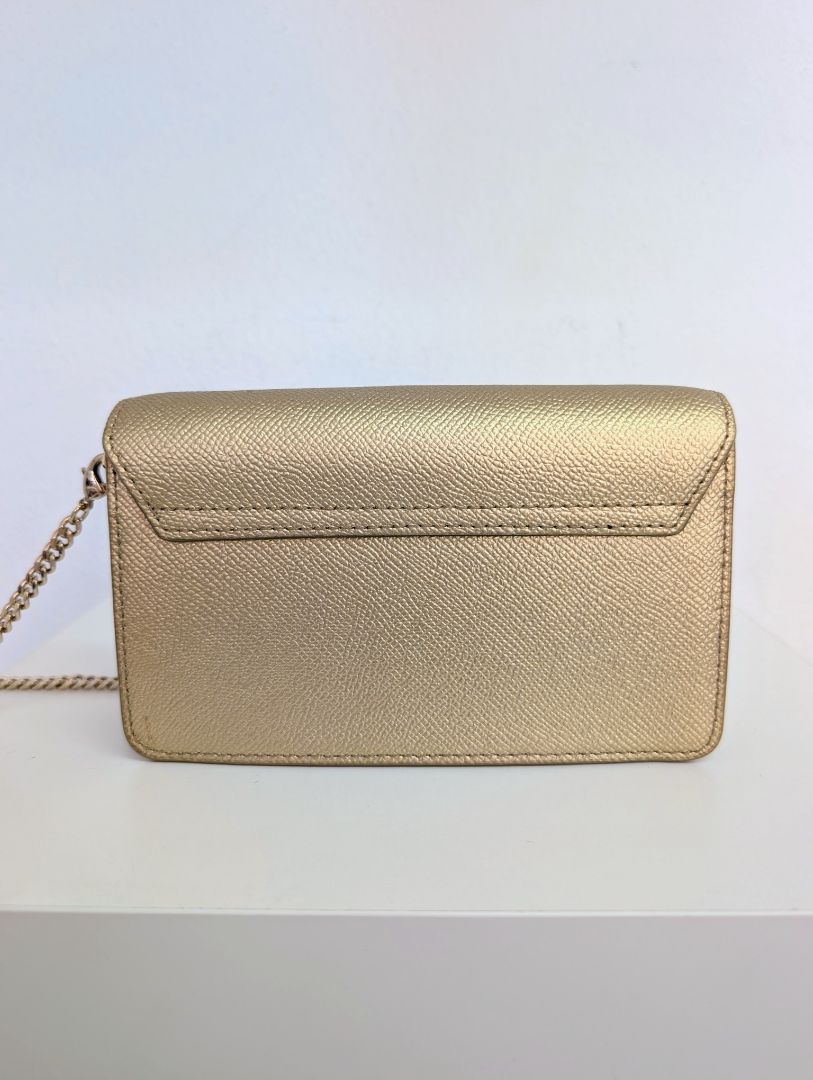 Furla Gold Venere Crossbody and Clutch Bag