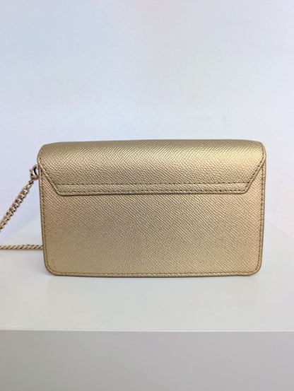 Furla Gold Venere Crossbody and Clutch Bag