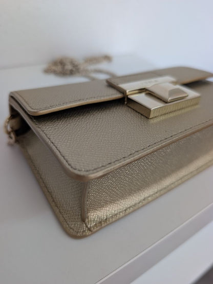 Furla Gold Venere Crossbody and Clutch Bag