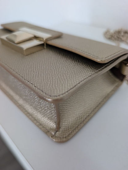Furla Gold Venere Crossbody and Clutch Bag