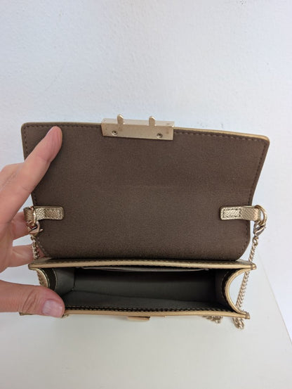 Furla Gold Venere Crossbody and Clutch Bag