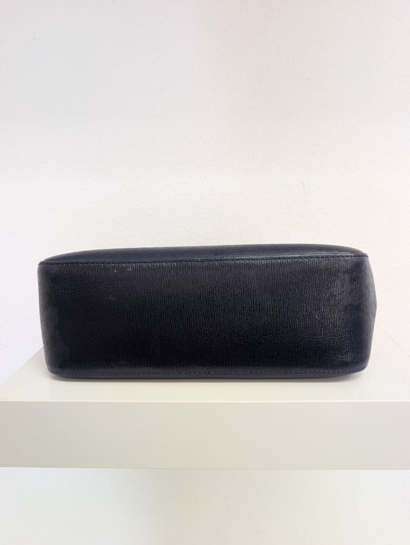 Longchamp Navy Roseau Leather Bag