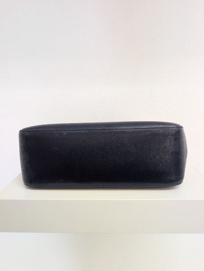 Longchamp Navy Roseau Leather Bag
