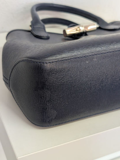 Longchamp Navy Roseau Leather Bag