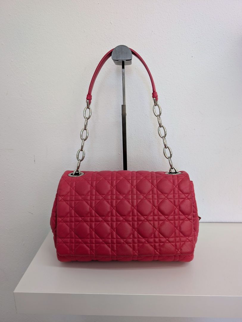 Christian Dior Pink Cannage Flap Bag