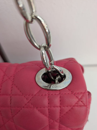 Christian Dior Pink Cannage Flap Bag