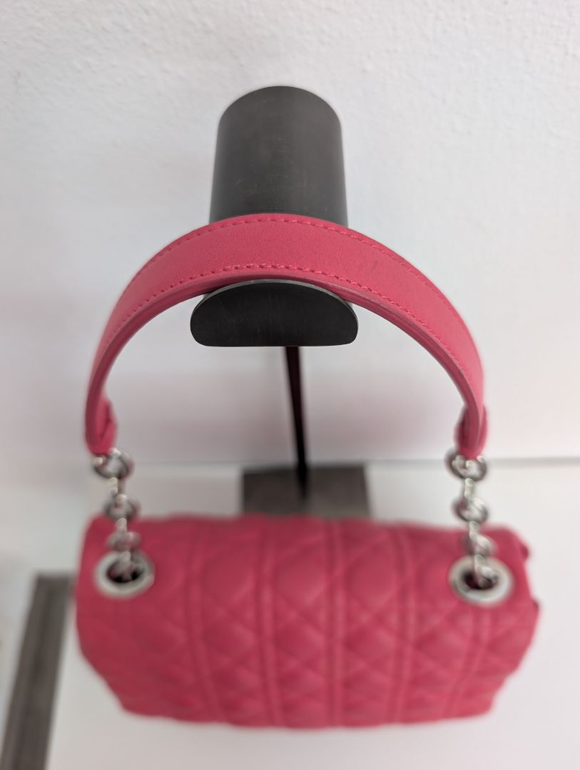 Christian Dior Pink Cannage Flap Bag