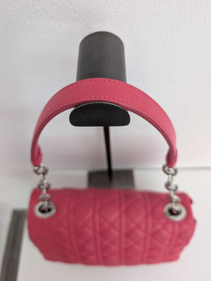 Christian Dior Pink Cannage Flap Bag