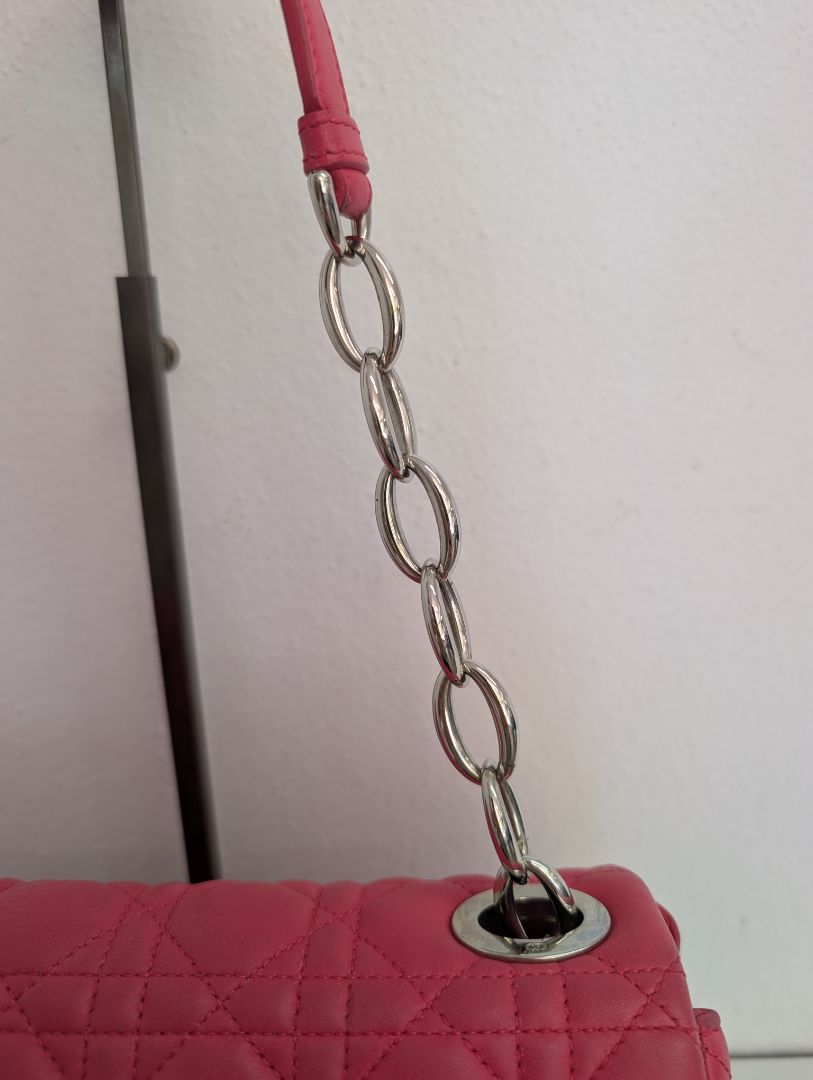Christian Dior Pink Cannage Flap Bag