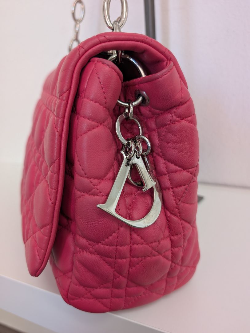 Christian Dior Pink Cannage Flap Bag