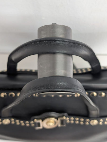 Versace Linea Signature Studded Shopper Tote Bag