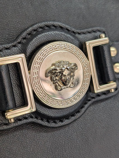 Versace Linea Signature Studded Shopper Tote Bag