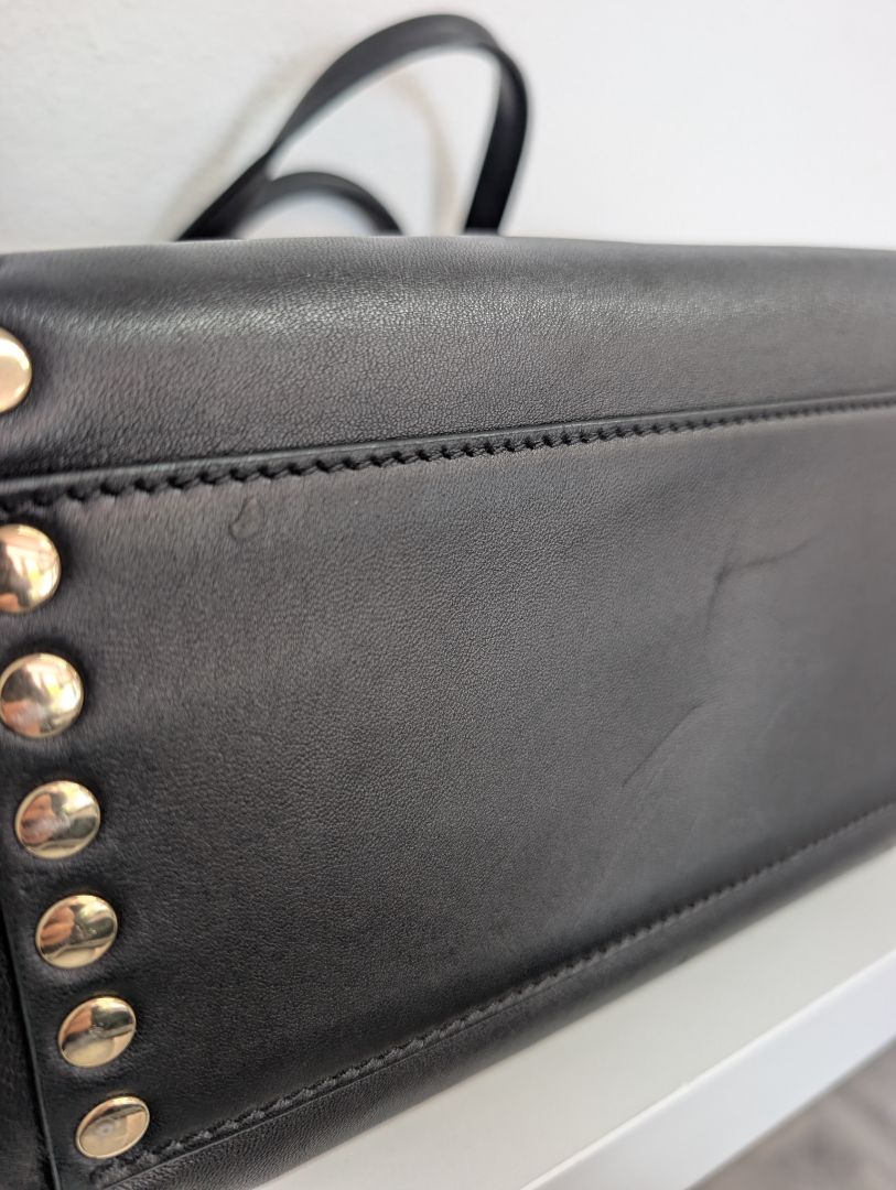 Versace Linea Signature Studded Shopper Tote Bag