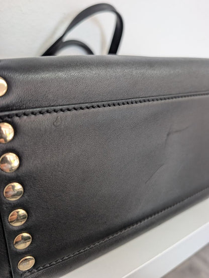Versace Linea Signature Studded Shopper Tote Bag