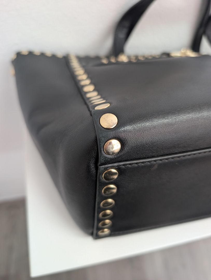 Versace Linea Signature Studded Shopper Tote Bag