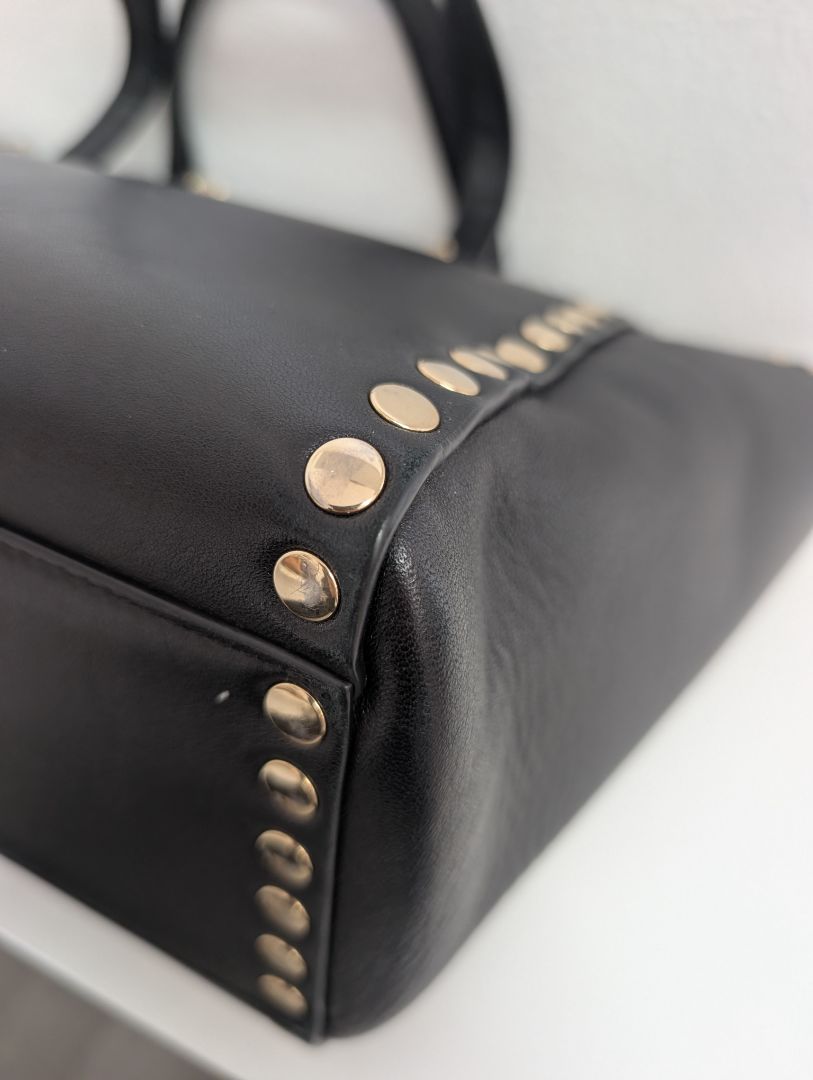 Versace Linea Signature Studded Shopper Tote Bag