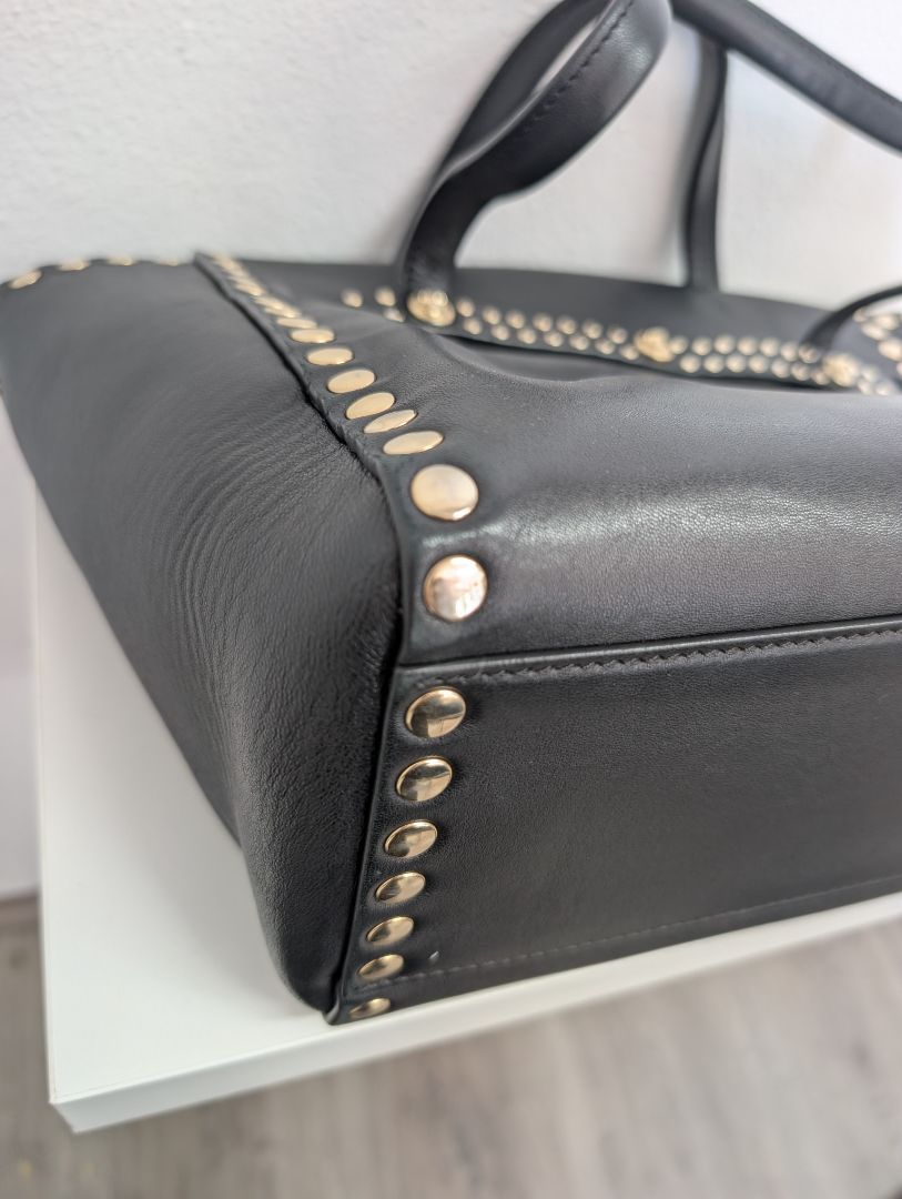 Versace Linea Signature Studded Shopper Tote Bag