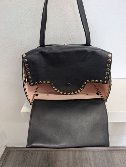 Versace Linea Signature Studded Shopper Tote Bag