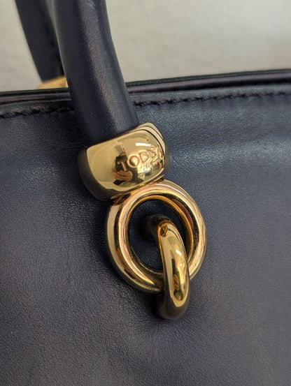 Tods Navy Seller Bowler Bag