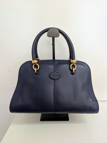 Tods Navy Seller Bowler Bag