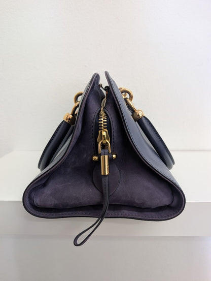 Tods Navy Seller Bowler Bag