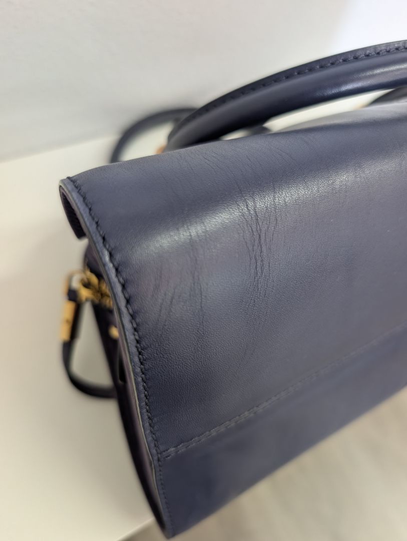 Tods Navy Seller Bowler Bag
