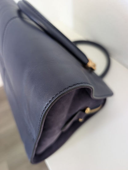 Tods Navy Seller Bowler Bag