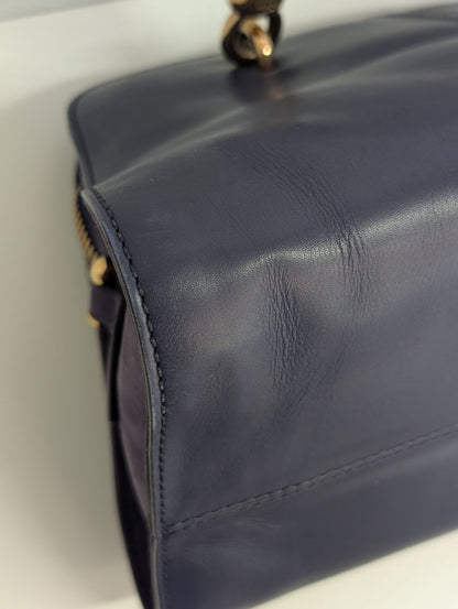 Tods Navy Seller Bowler Bag