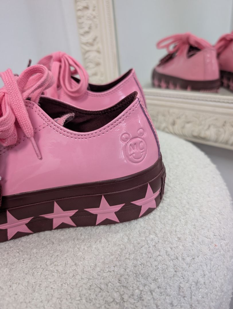 Converse x Miley Cyrus Pink Patent Sneakers. Size 38.