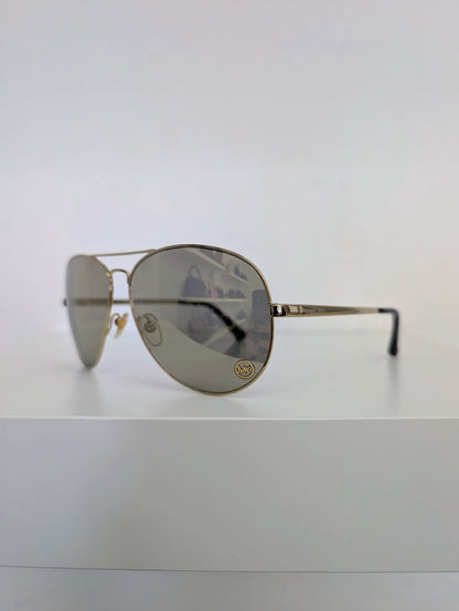 Michael Kors Gold Mirrored Aviator Sunglasses