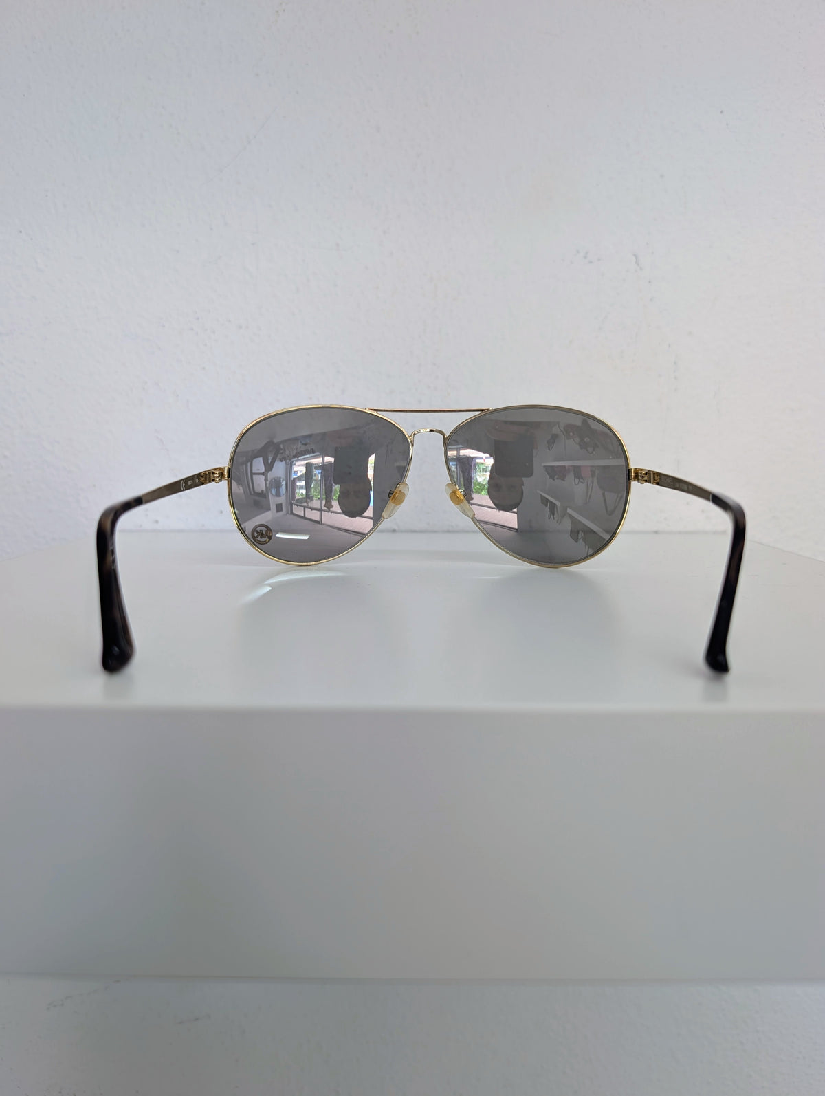 Michael Kors Gold Mirrored Aviator Sunglasses