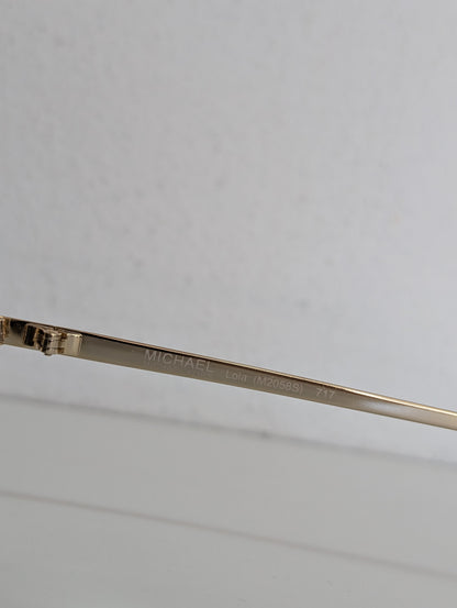 Michael Kors Gold Mirrored Aviator Sunglasses