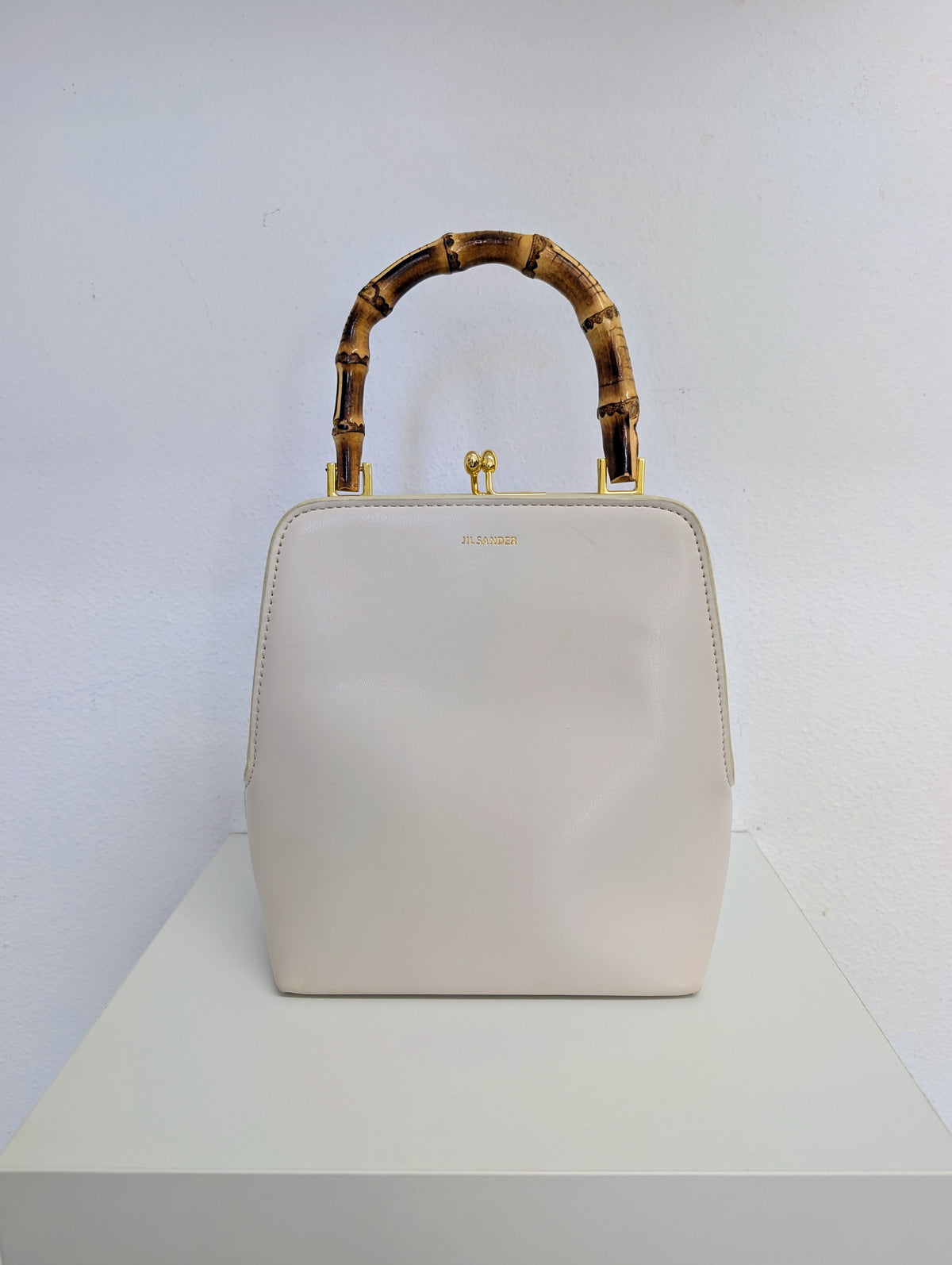 Jil Sander Goji Bamboo Handle Leather Bag