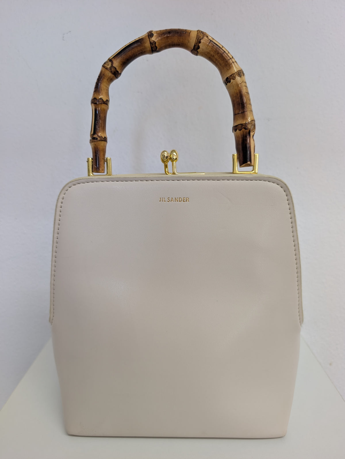 Jil Sander Goji Bamboo Handle Leather Bag