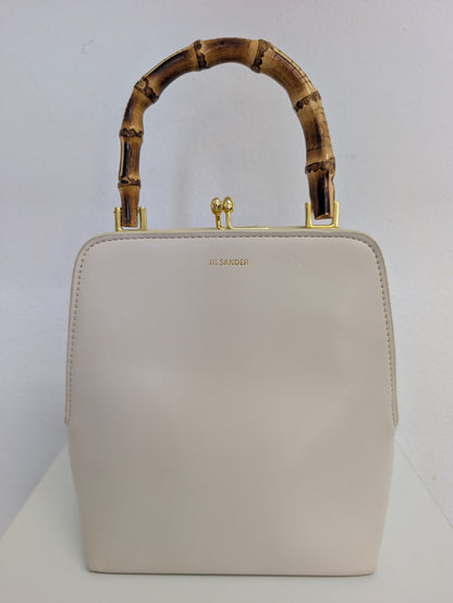 Jil Sander Goji Bamboo Handle Leather Bag