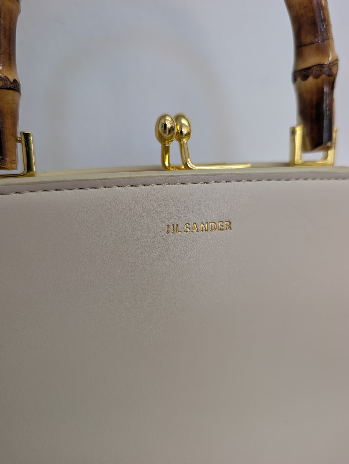 Jil Sander Goji Bamboo Handle Leather Bag