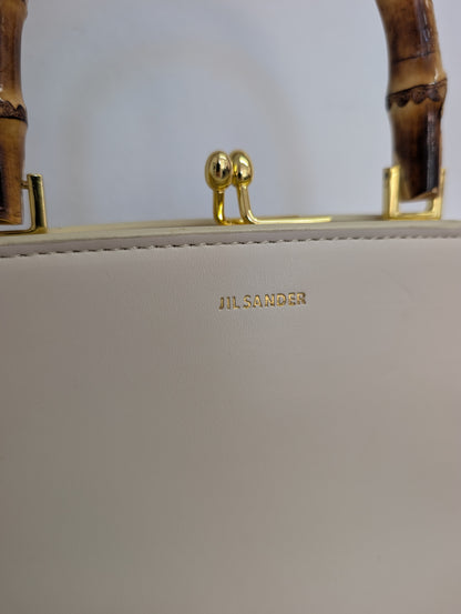 Jil Sander Goji Bamboo Handle Leather Bag